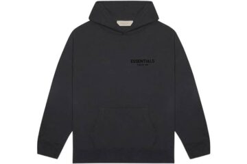 essentials hoodie black