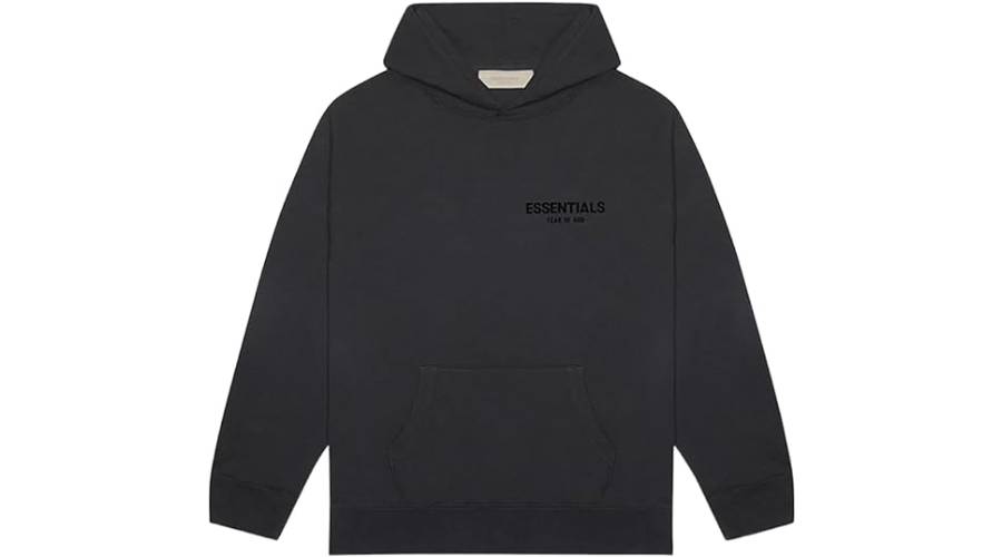 essentials hoodie black