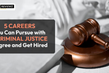 Five career options with a criminal justice degree: law enforcement, probation officer, forensic analyst, legal assistant, and private investigator.
