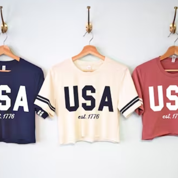 Women’s Crop Tees: The Intersection of Fashion and Patriotism